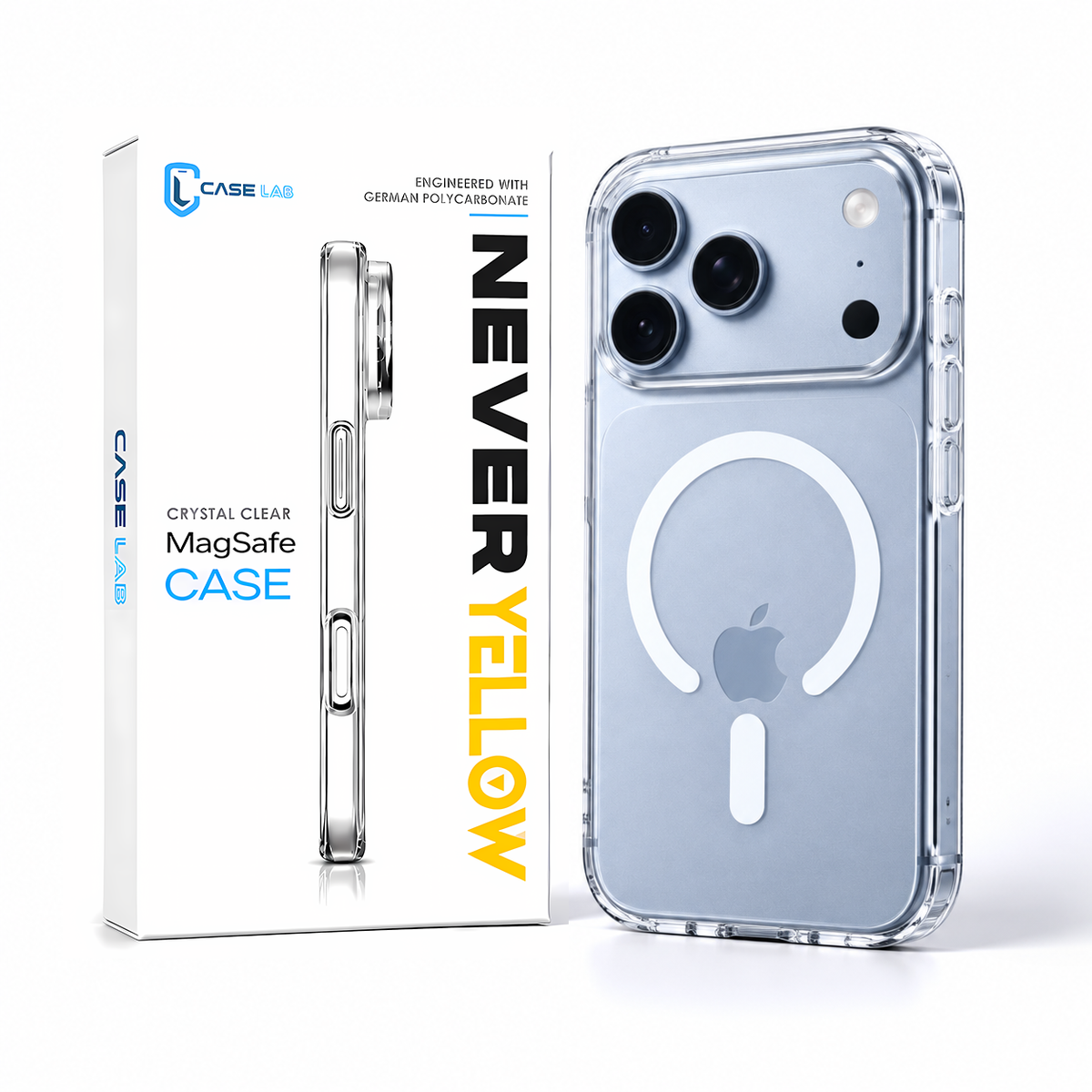 India's First Glass + PC Clear Case – 10X Scratch Resistant, Lifetime Never Yellow