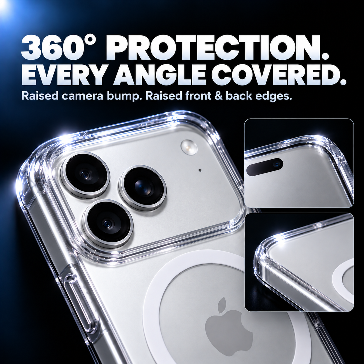 India's First Glass + PC Clear Case – 10X Scratch Resistant, Lifetime Never Yellow